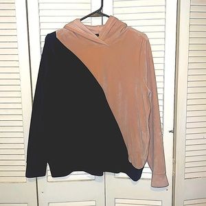 Torrid size 0 velour color block hoodie